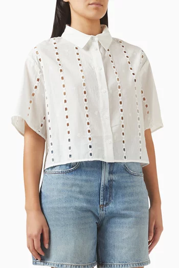 Lincoln Eyelet Shirt in Cotton
