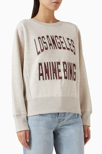 Harry Embroidered Sweatshirt in Cotton Blend