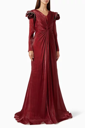 Embellished Knot Gown