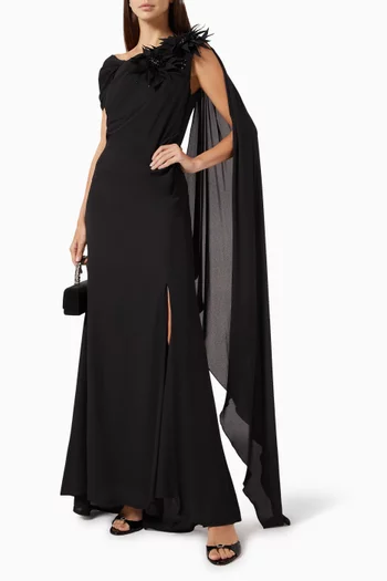 3D Floral Embellished Gown