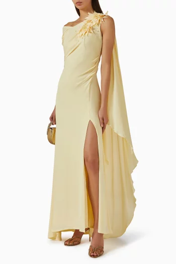 3D Floral Embellished Gown