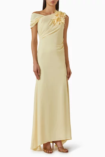 3D Floral Embellished Gown
