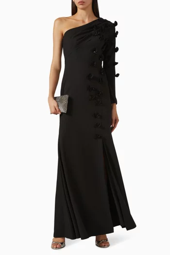 Embellished 3D Floral Gown