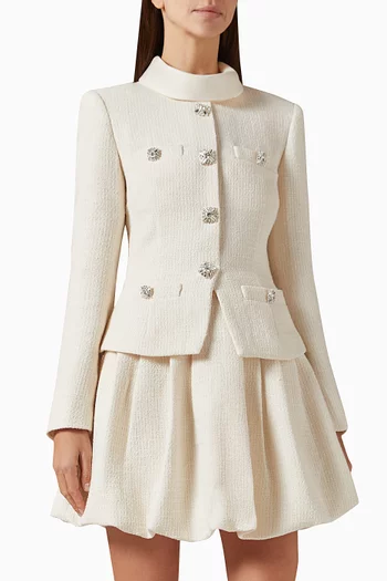 Boucle Collared Mini Dress