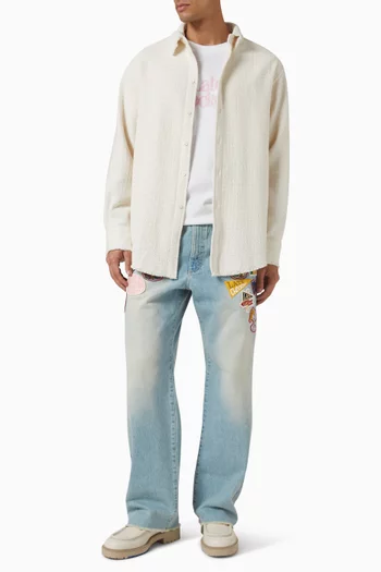 Raw Edge Western Shirt in Cotton