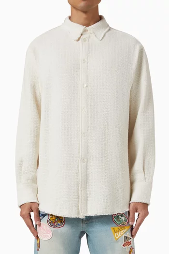 Raw Edge Western Shirt in Cotton