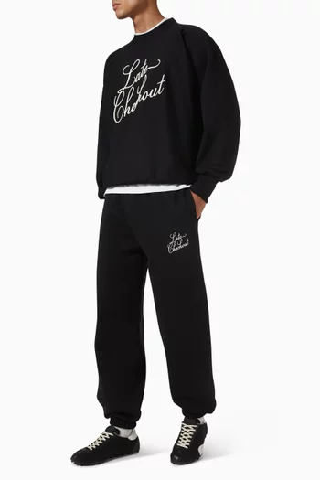 Script Sweatpants in Cotton