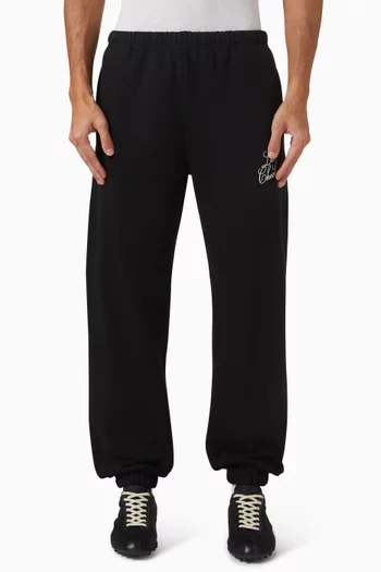 Script Sweatpants in Cotton