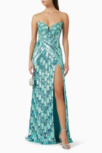 Sequin-embellished Gown