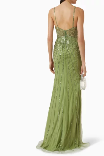 Embellished Gown in Tulle