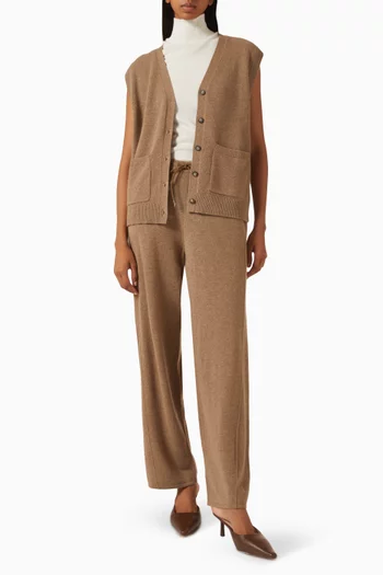 Button Vest in Cashmere