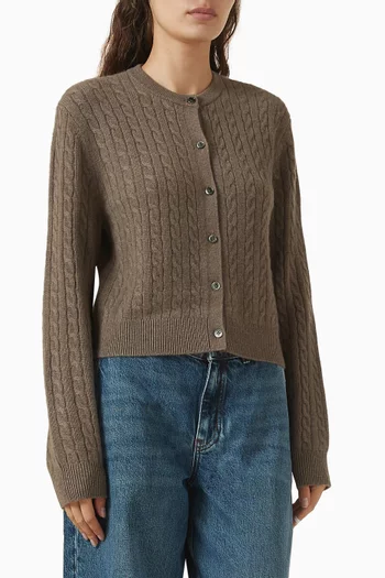 Cable-knit Cardigan in Cashmere
