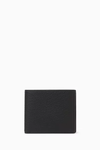Logo-embossed Bi-fold Wallet in Leather