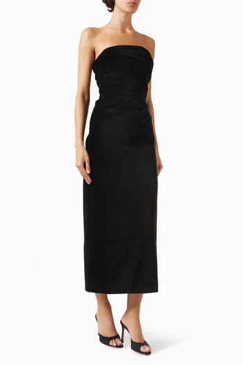 Sabella Midi Dress in Velvet