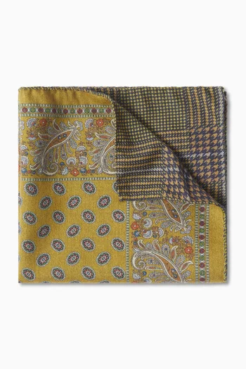 Double-face Pocket Square in Wool