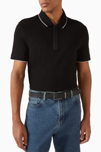 حزام جلد صناعي بشعار الماركة