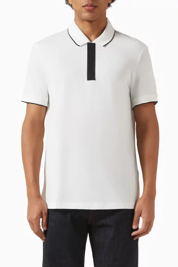 Slim Polo Shirt in Cotton Pique