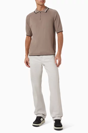 تي شيرت بولو بسحّاب قصير