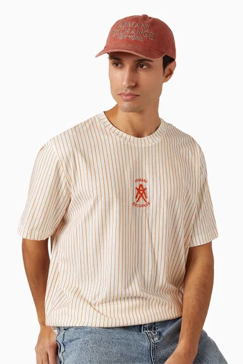 Logo Embroidered Cap in Denim