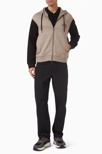 Zip-up Hoodie in Cotton-fleece