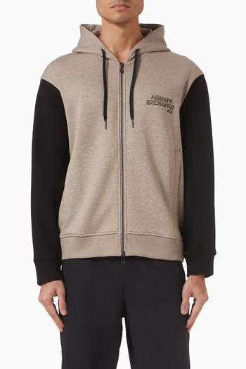 Zip-up Hoodie in Cotton-fleece