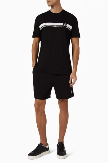 شورت برمودا بشعار الماركة مزيج قطن