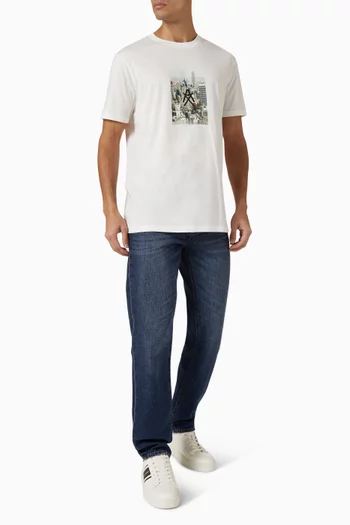 تي شيرت بشعار AX قطن