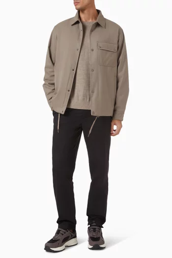 سترة بشعار الماركة نسيج مضلع