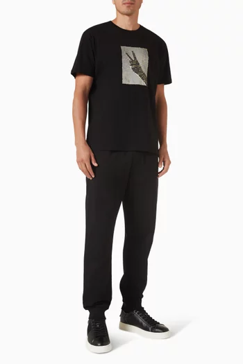 تي شيرت بطبعة قطن