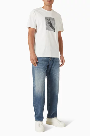 تي شيرت بطبعة قطن