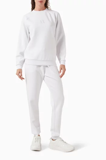 Glitter Logo Sweatshirt in Viscose-blend