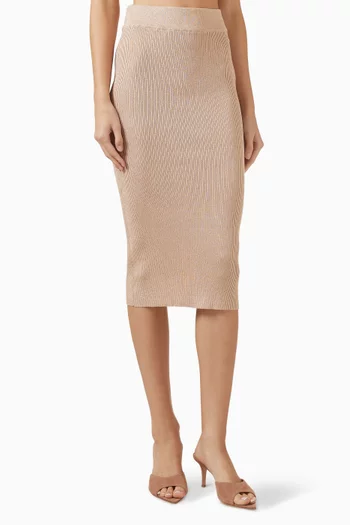 AX Logo Midi Skirt in Technical Fabric