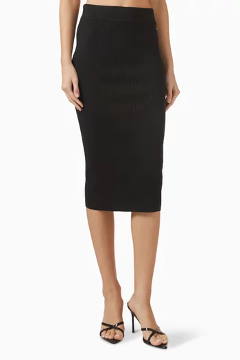AX Logo Midi Skirt in Technical Fabric