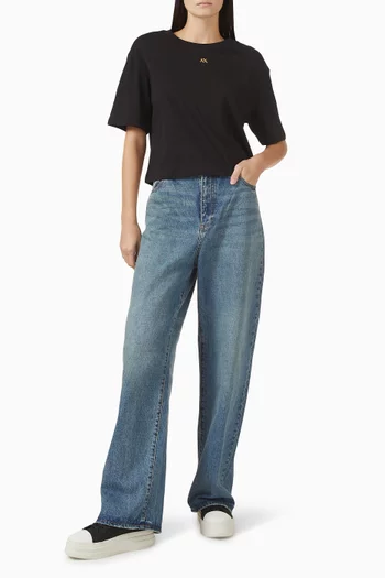 تي شيرت قصير بشعار AX