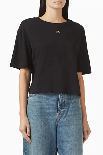 تي شيرت قصير بشعار AX