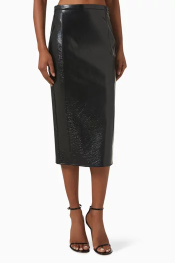 Midi Skirt in Leather