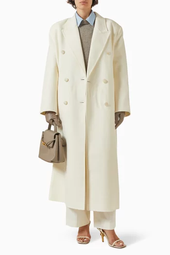 Gaia Double-breasted Coat in Wool Blend