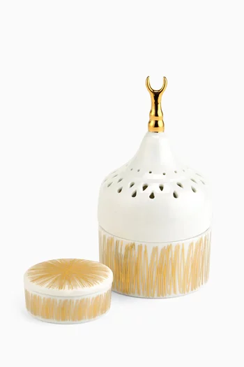 Tamrah Crescent Mabkhara in Porcelain