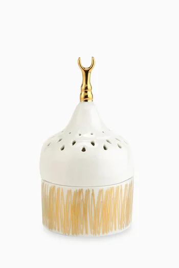 Tamrah Crescent Mabkhara in Porcelain