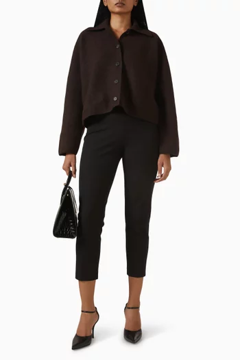 Crop Slim-fit Pants in Cotton