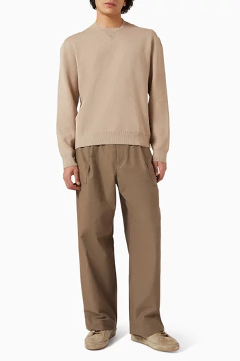 Double-faced Bomber-neck Sweater
