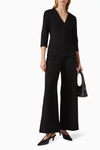 Wide-leg Pants in Viscose-blend