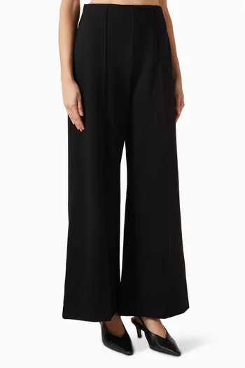 Wide-leg Pants in Viscose-blend