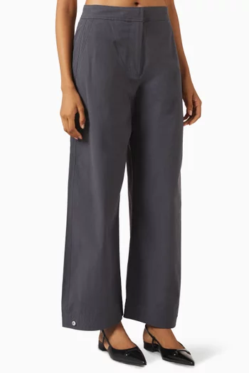 Barrel-leg Pants in Pima-cotton