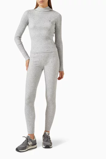 Ribbed Leggings in Merino-knit