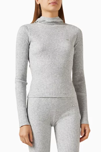 Ribbed Leggings in Merino-knit