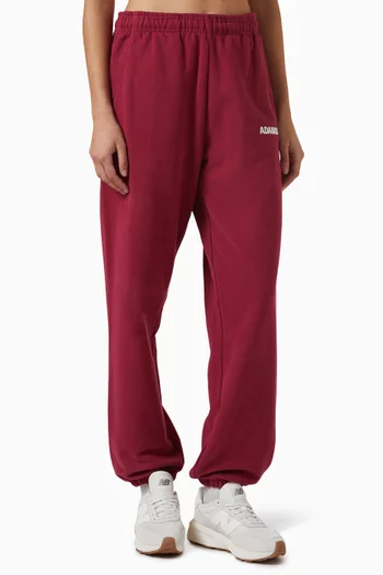 بنطال رياضي برقعة بشعار الماركة قطن عضوي