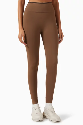 لغينغز بشريط بلون مغاير قماش مقوى