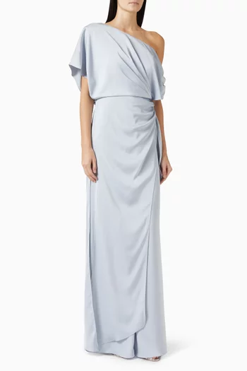 Draped Jumpsuit in Satin