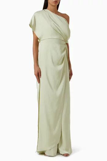 Draped Jumpsuit in Satin
